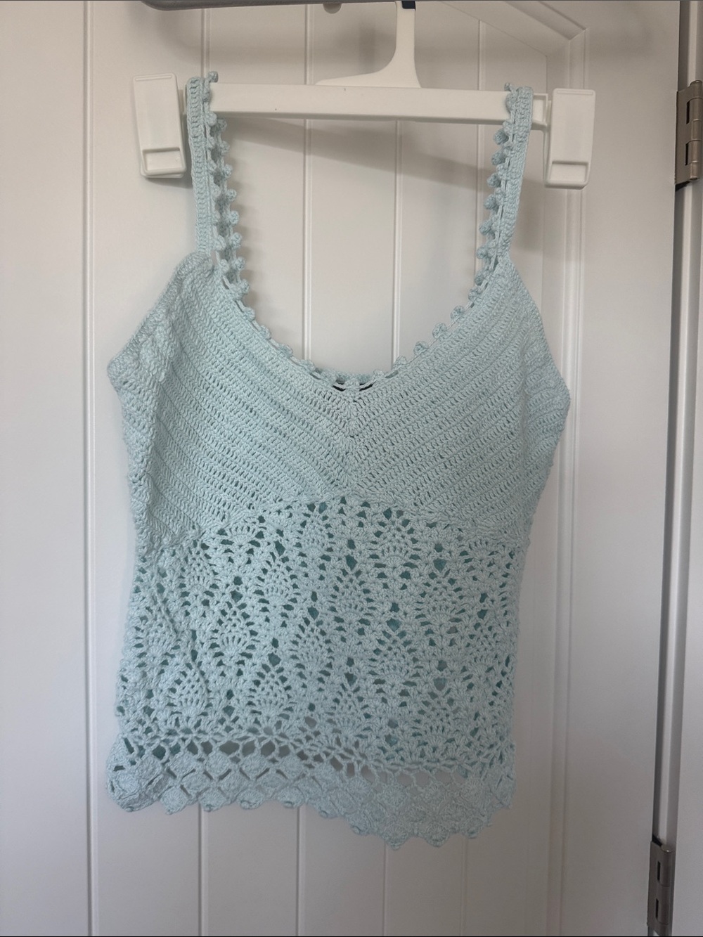 Express Light Blue Crochet Camisole